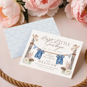 Twee kleine tweeling cowboys zijn op weg naar het  kaart