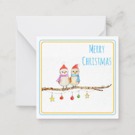 Twee kleine vogels  notitiekaartje