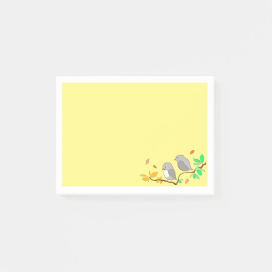 Twee kleine vogels post-it® notes (Voorkant)