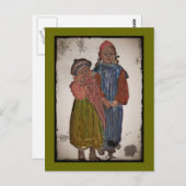 Twee kleine zussen 1906 briefkaart (Voorkant / Achterkant)