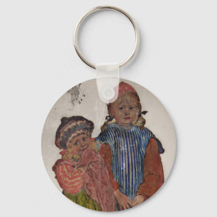 Twee kleine zussen 1906 sleutelhanger