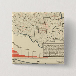 Twee kleurenlithografische kaarten van de Verenigd Vierkante Button 5,1 Cm