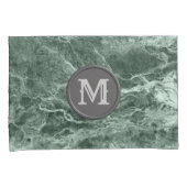 Twee kleurenmarmer-monogram - Kies uw kleuren Kussensloop (Voorkant-Rechts)