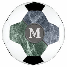 Twee kleurenmarmer-monogram - Kies uw kleuren Voetbal