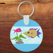 Twee kleurige vissen sleutelhanger (Voorkant)