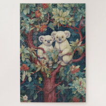 Twee Koala's Zittend in een Gum Tree