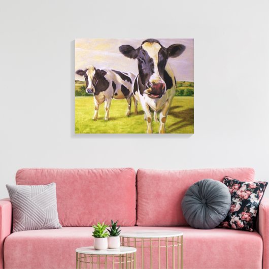 Twee Koeien Canvas Afdruk (Insitu (Woonkamer))