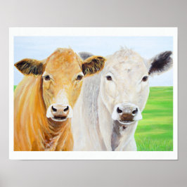 Twee Koeien voor Oklahoma 11 x 14 afdrukken Poster
