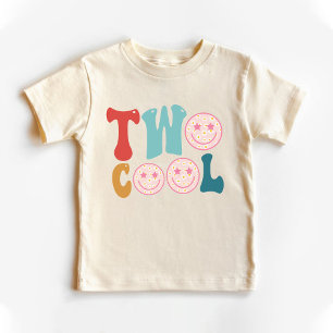 Twee Koele 2e Verjaardag Glimlach Gezicht Natuurli Kinder Shirts