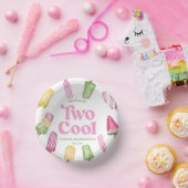 Twee Koele Roze Retro Popsicle 2e Verjaardagsfeest Papieren Kommen (Feest)