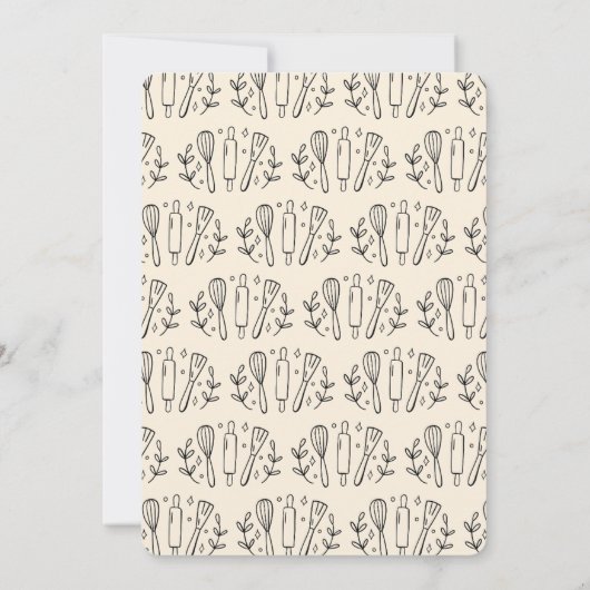 Twee Koks in de Keuken 2e Verjaardag Uitnodiging (Achterkant)