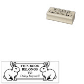 Twee konijnen - Dit boek behoort tot (ex libris) Rubberstempel (Gestempeld)