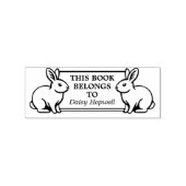 Twee konijnen - Dit boek is van (Ex Libris) Rubberstempel (Afrduk)