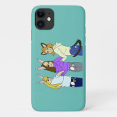 Twee konijntjes en een kat Case-Mate iPhone case (Achterkant)