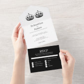 Twee koningen maken een paardenweddenschap all in one uitnodiging (Afscheurbaar)