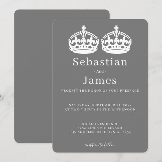 Twee koningen maken een parse kroonkroon met een g (Voorkant / Achterkant)