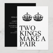 Twee koningen maken een parse kroonkroon met een g aankondiging (Voorkant / Achterkant)