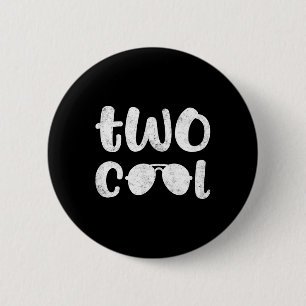 Twee kool 2e verjaardag cadeau 2 jaar oude jongen ronde button 5,7 cm
