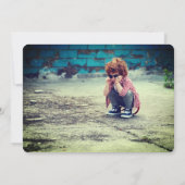 Twee kool Birthday-fotouitnodiging Kaart (Achterkant)