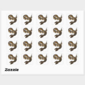 Twee kopende Koninklijke Python of Ball Python - P Vierkante Sticker (Vel)