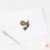 Twee kopende Koninklijke Python of Ball Python - P Vierkante Sticker (Envelop)