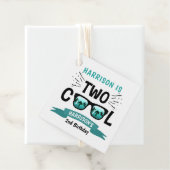 Twee koudebogen, tweede verjaardag bedankjes labels (In situ)