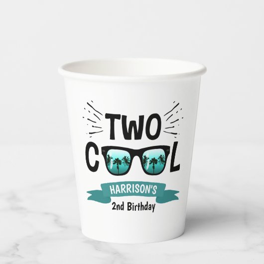 Twee koudebogen, tweede verjaardag papieren bekers (Achterkant)