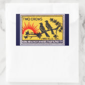 twee kraaien match label (Tas)