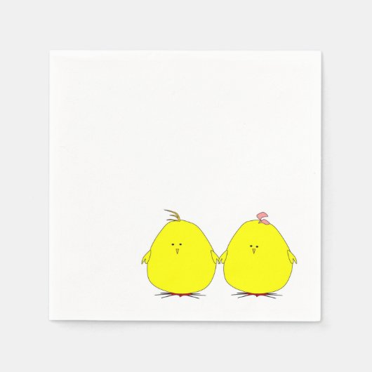 Twee kuikens servet (Voorkant)