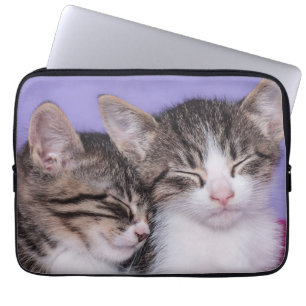 Twee Kute Kittens Napping Laptop Sleeve