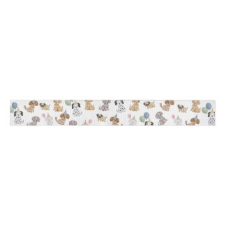 Twee Laat de Honden Uit Puppy Feest Lint