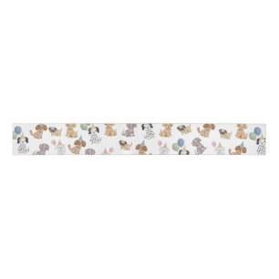 Twee Laat De Honden Uit Puppy Party Ribbons Grosgrain Lint