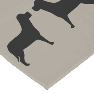 Twee Labrador Hond Zwart Korte Tafelloper