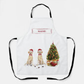 Twee Labrador Retrievers Funny Kersthond Schort (Voorkant)