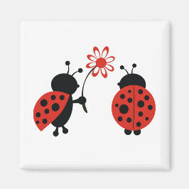 Twee Lady Bugs Magnet Magneet