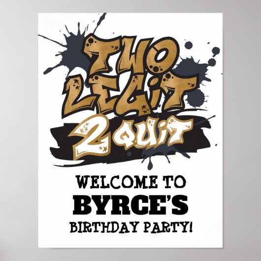 Twee Legit 2 Quit-Poster Poster (Voorkant)