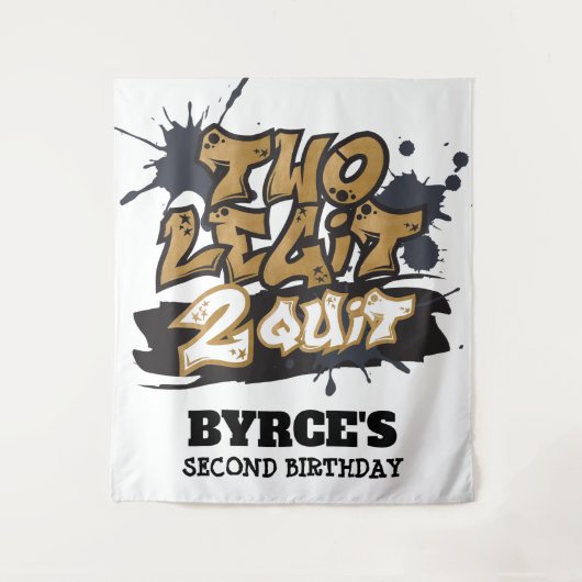 Twee Legit 2 sluit Achtergrond uit Wandkleed (Voorkant)