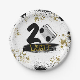 Twee Legit om het Bord van het Birthday-papier uit