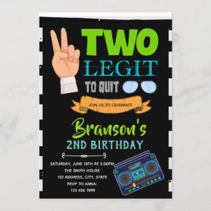 Twee legit om te stoppen met verjaardagsfeest kaart