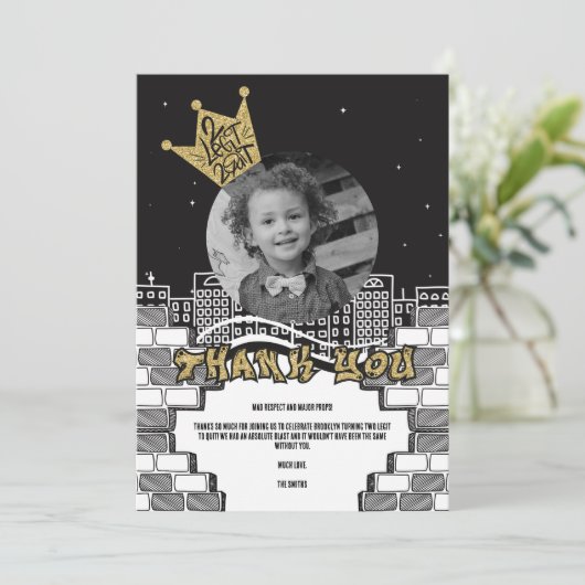 Twee Legit to Quit Flat Dank u kaart (Staand voorkant)