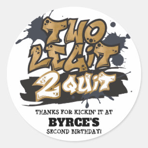 Twee Legit to Quit Round Stickers