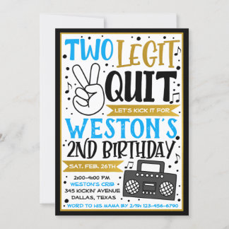 Twee Legit To Quit Uitnodiging, Uitnodiging voor d