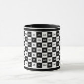 Twee letters: Black White Squares (Intl versie) Mok (Midden)