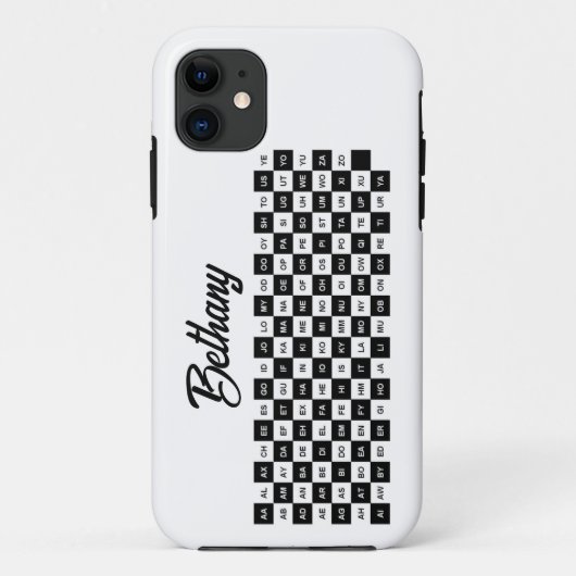 twee letters zwart-wit IntlF Case-Mate iPhone Case (Achterkant)