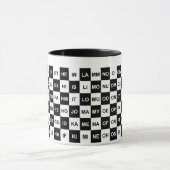 Twee letters zwart-wit mok (Midden)