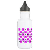 Twee letterwoorden roze witte VS Engels Waterfles (Links)