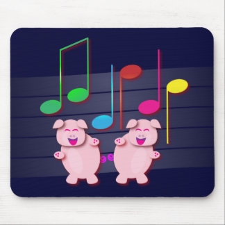Twee leuke biggen muismat