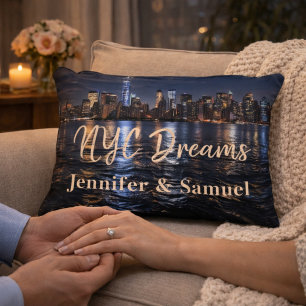 Twee levens samen NYC Silhouet Accent Kussen
