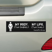 Twee lichamen. bumpersticker (Op auto)