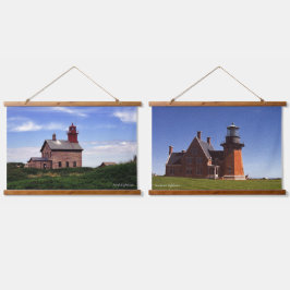 Twee Lichten van Block eiland Hangend Wandkleed